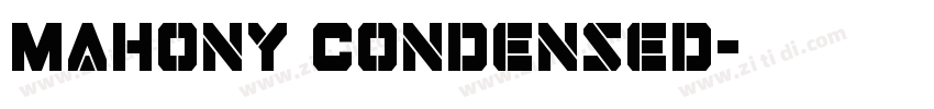 Mahony Condensed字体转换